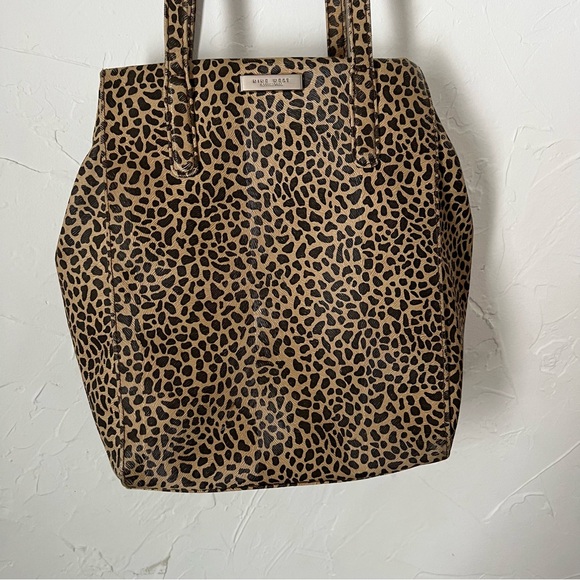 Nine West Brown Leopard Print Purse Quiet Luxury Animal Print Statement Bag - Picture 2 of 5